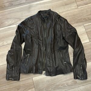 Dark Brown faux leather jacket size L
